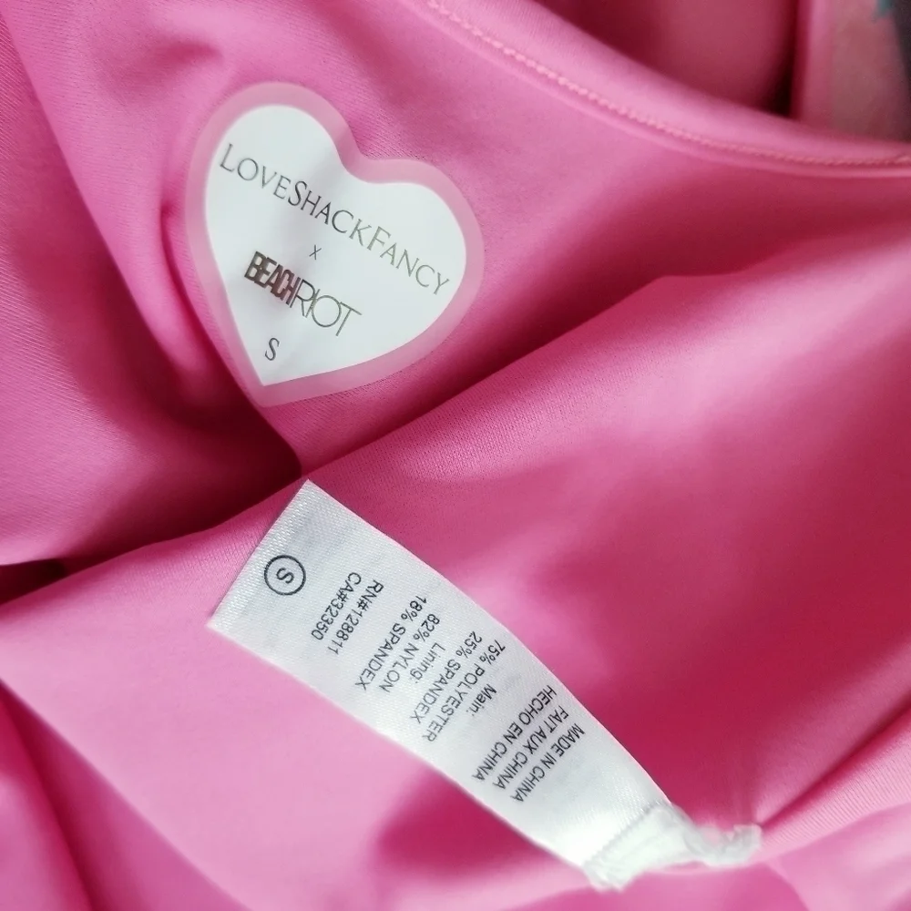 LOVESHACKFANCY X Beach Riot Cheryl One Piece Leotard Swimsuit